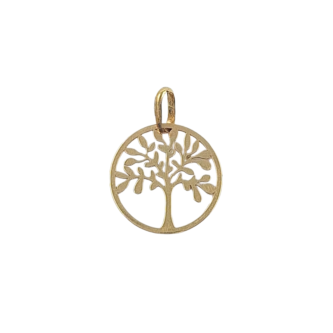 9ct Yellow And White Gold Tree Of Life Charm