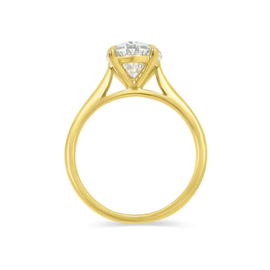 Yellow Gold Ethical Diamond Oval Ring 3.00ct
