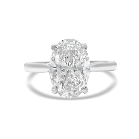 White Gold Ethical Diamond Oval Ring 3.00ct