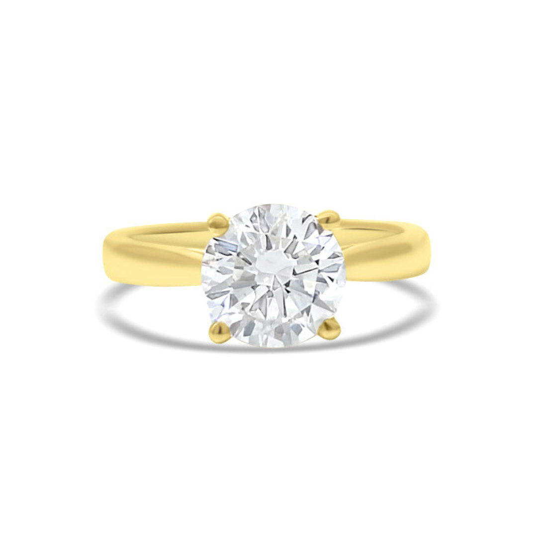 Yellow Gold Ethical Diamond Solitaire Ring 2.00ct