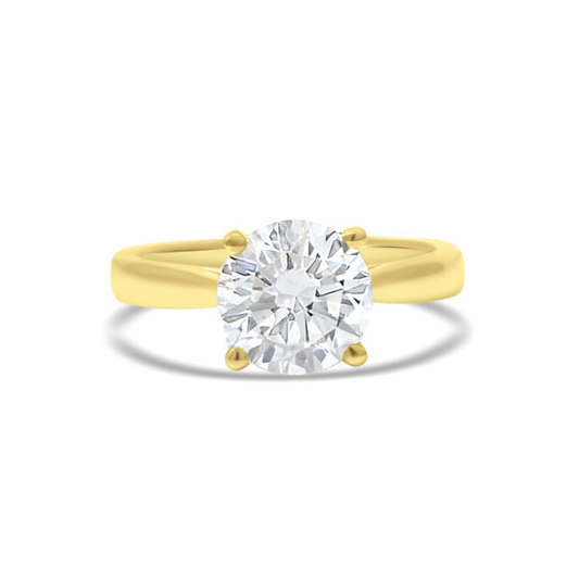 Yellow Gold Ethical Diamond Solitaire Ring 2.00ct