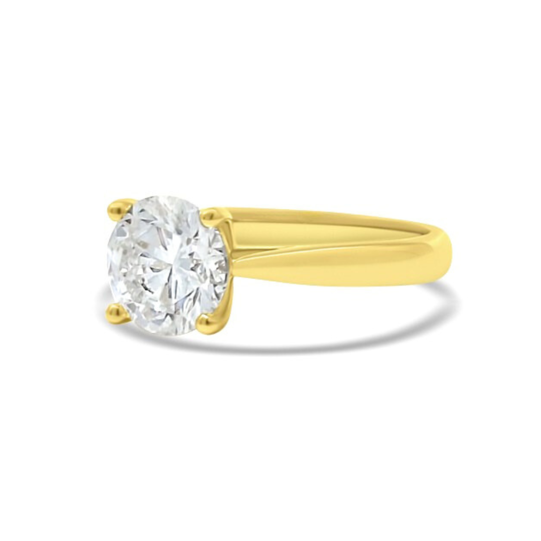 Yellow Gold Ethical Diamond Solitaire Ring 2.00ct
