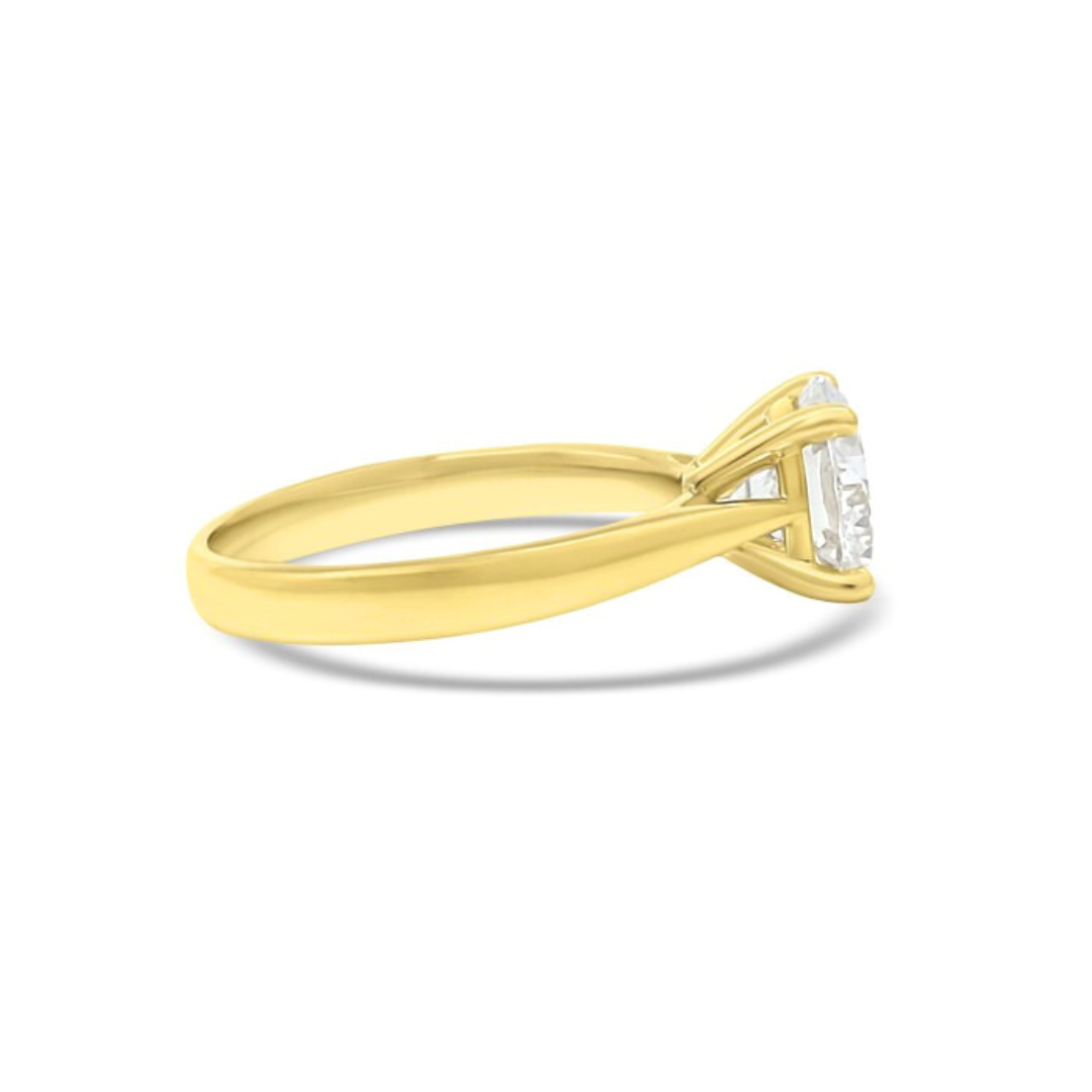 Yellow Gold Ethical Diamond Solitaire Ring 2.00ct