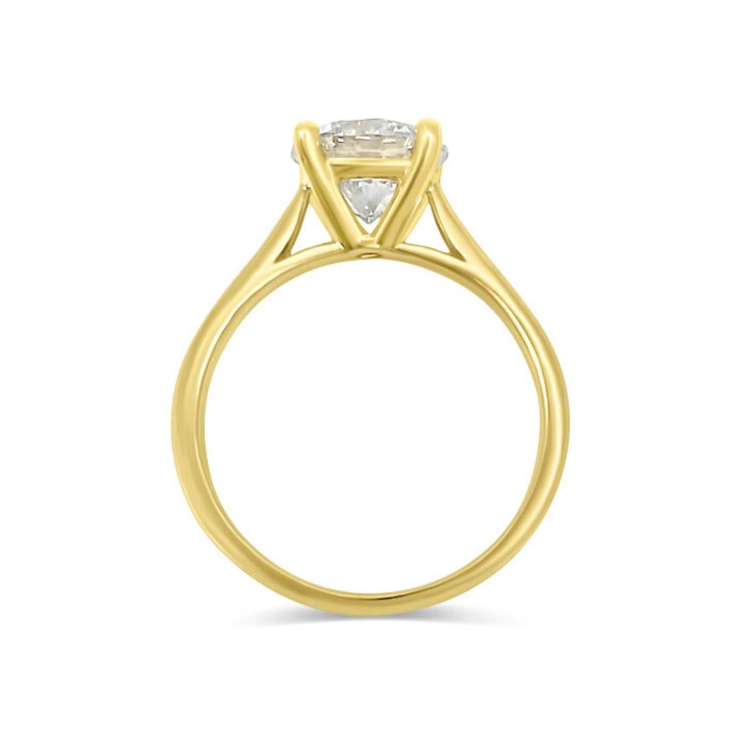 Yellow Gold Ethical Diamond Solitaire Ring 2.00ct