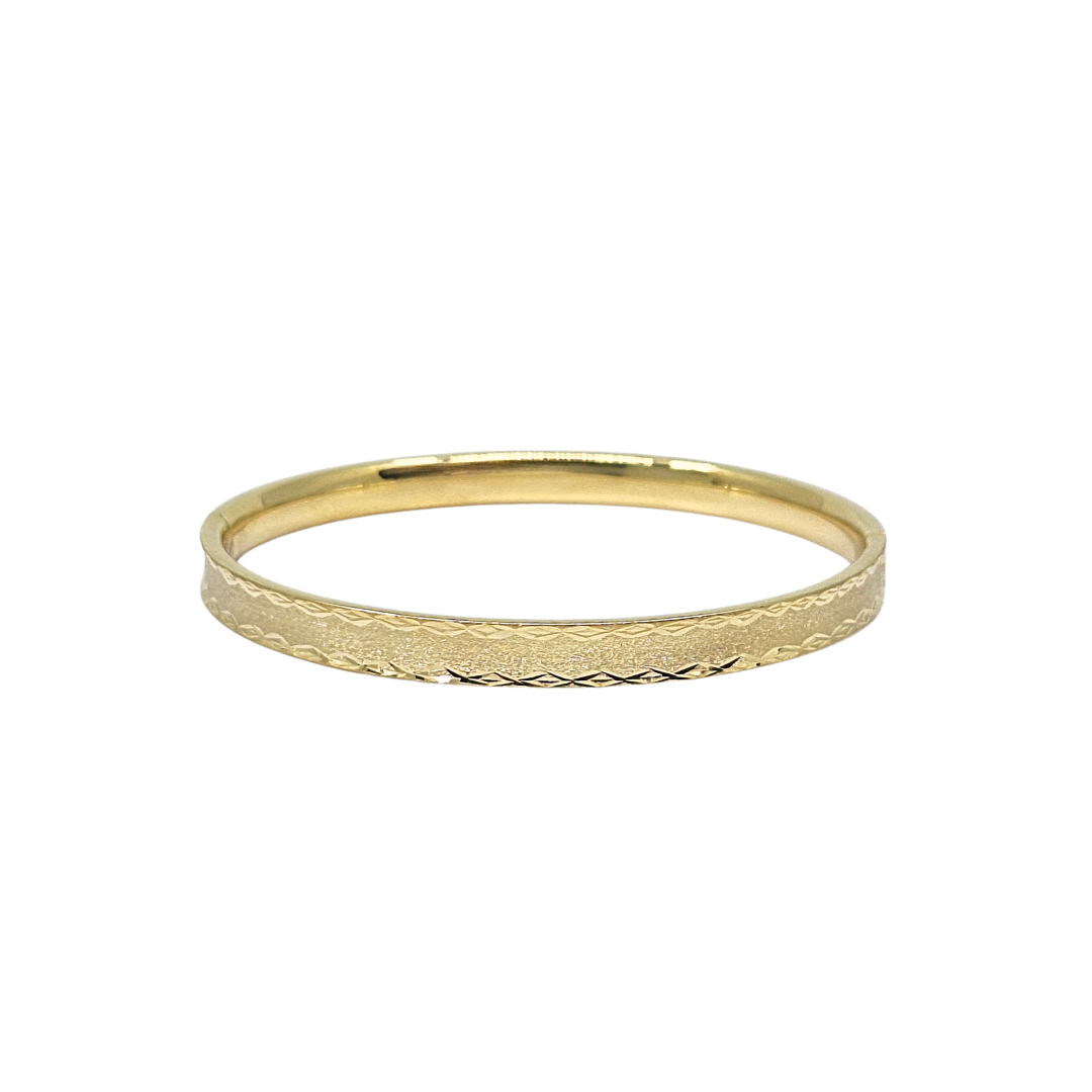 9ct Yellow Gold Pattern Slave Bangle