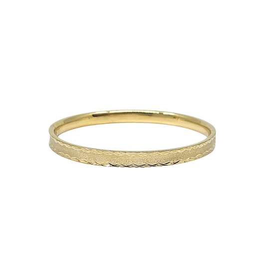 9ct Yellow Gold Pattern Slave Bangle