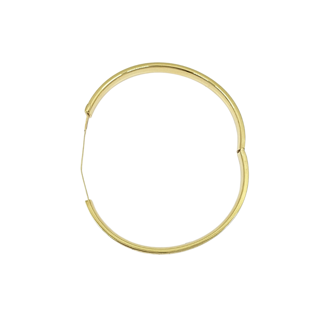 9ct Yellow Gold Pattern Slave Bangle