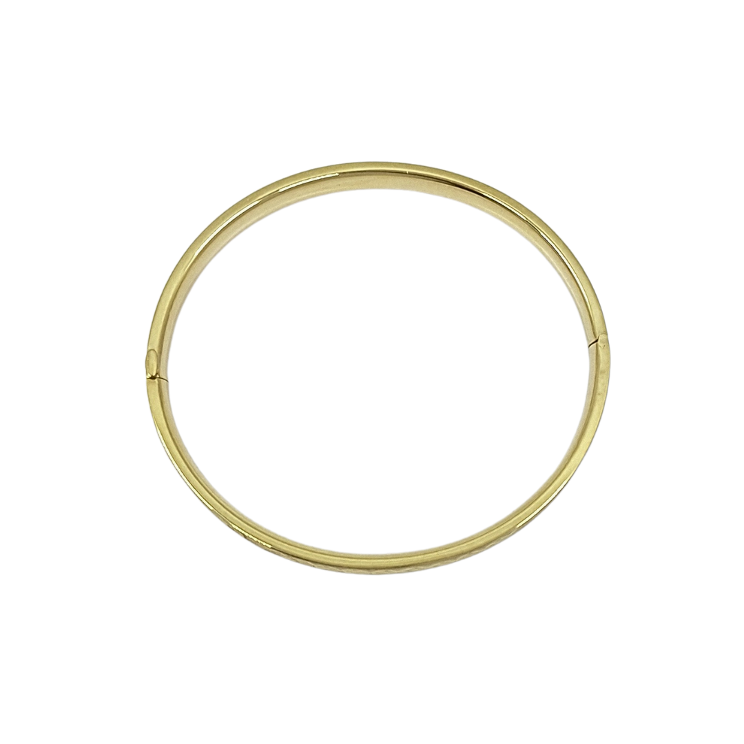 9ct Yellow Gold Pattern Slave Bangle
