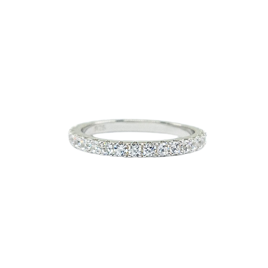 Silver Cubic Zirconia Full Eternity Ring