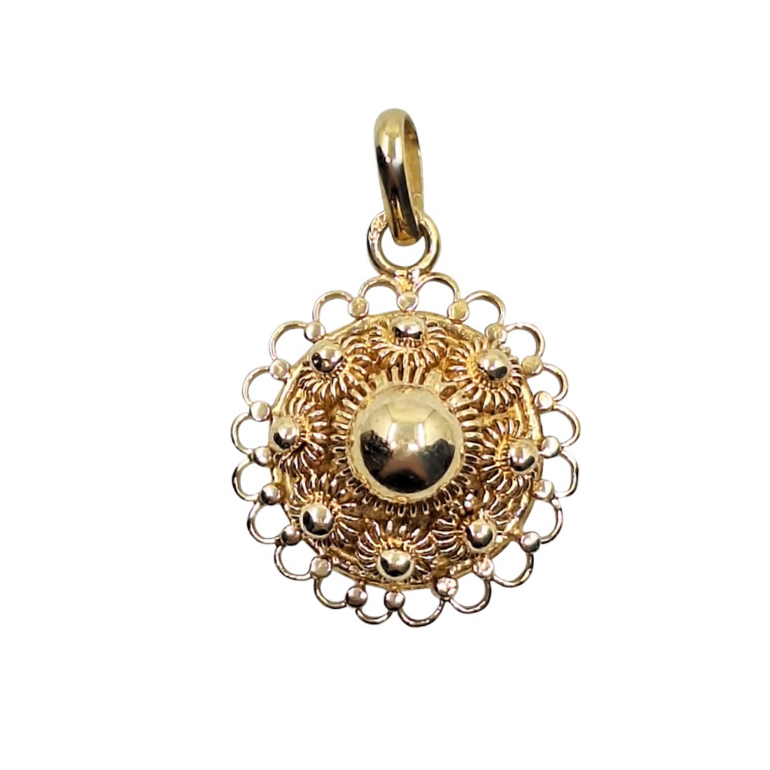 14ct Yellow Gold Bead Pendant
