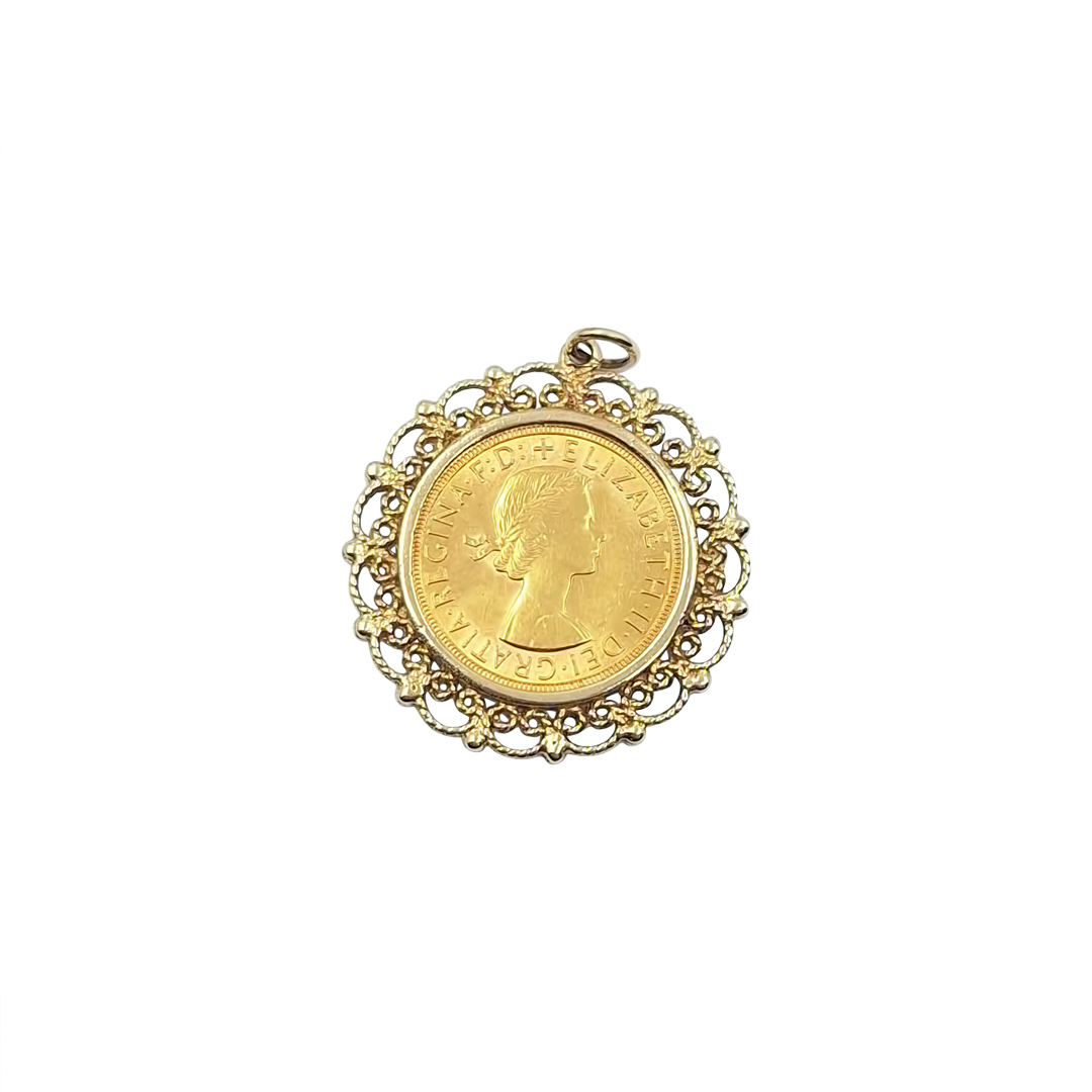 Full Sovereign Pendant 1958