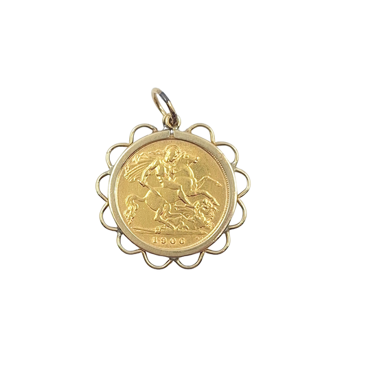 Half Sovereign 1908 & Pendant  Mount