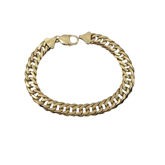 9ct Yellow Gold Curb Bracelet 8"