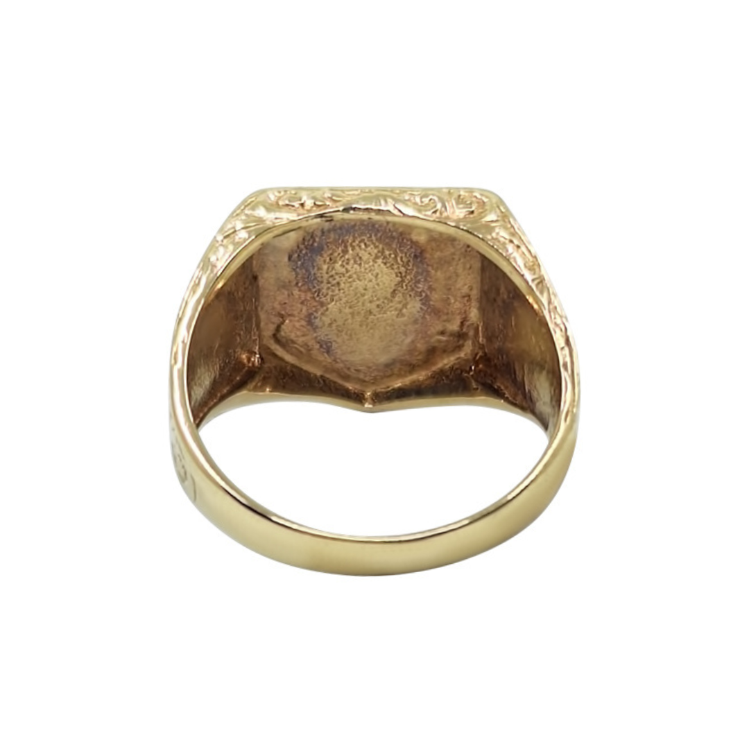 9ct Yellow Gold 3 Lions England Ring