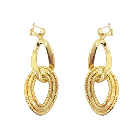 18ct Yellow Gold Drop Earrings