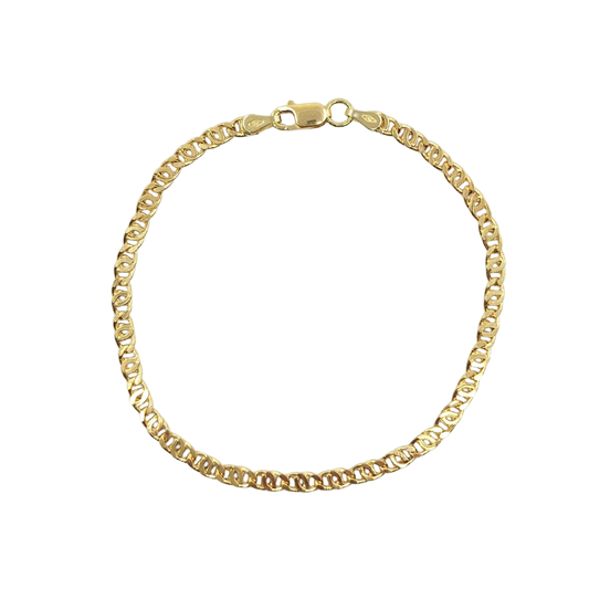 18ct Yellow Gold Fancy Link Bracelet 7.25"