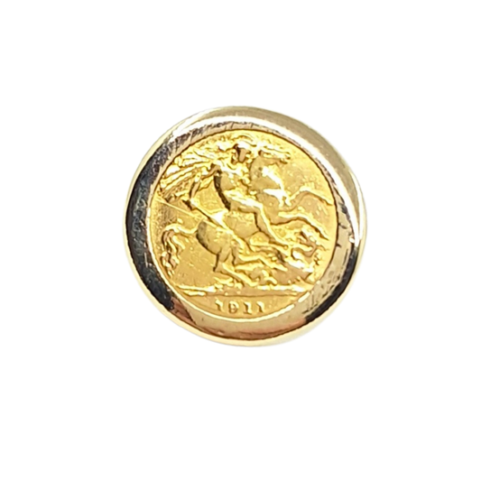 9ct/22ct Yellow Gold Half Sovereign Ring 1911