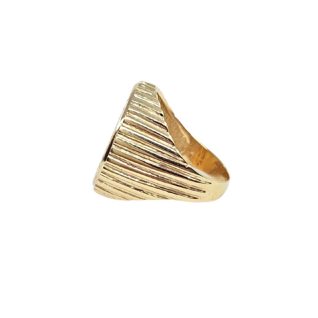 9ct/22ct Yellow Gold Half Sovereign Ring 1913