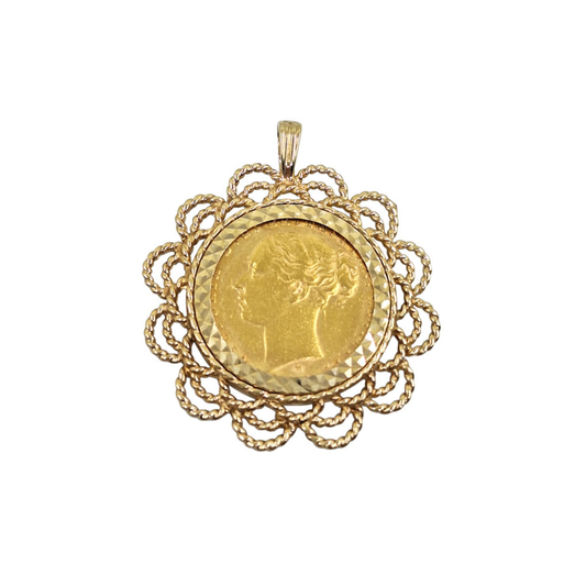 Full Sovereign Pendant 1881