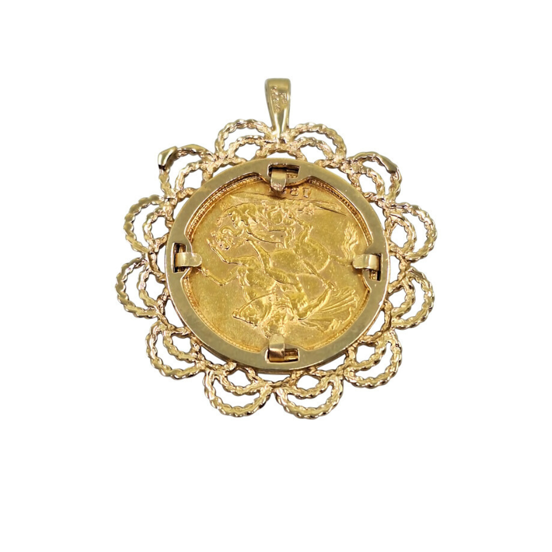 Full Sovereign Pendant 1881