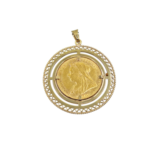Full Sovereign Pendant 1901