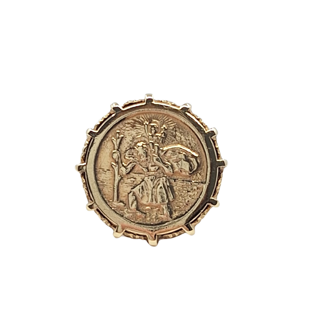 9ct Yellow Gold St Christopher Ring