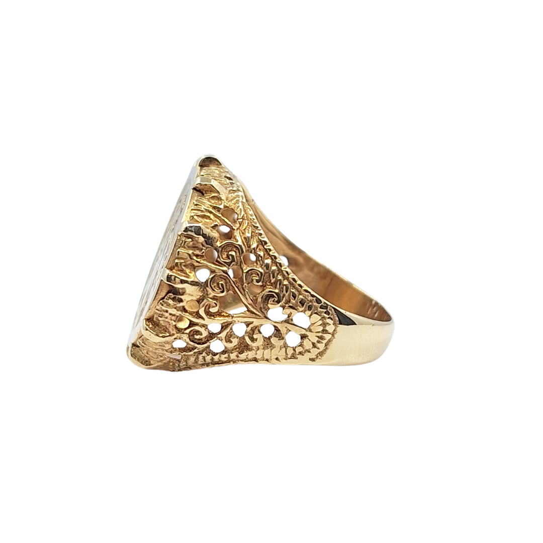 9ct Yellow Gold St Christopher Ring