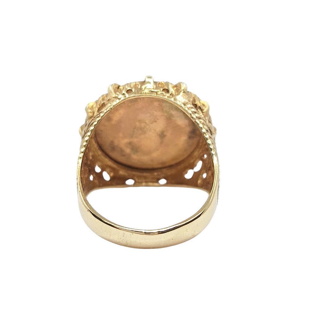 9ct Yellow Gold St Christopher Ring