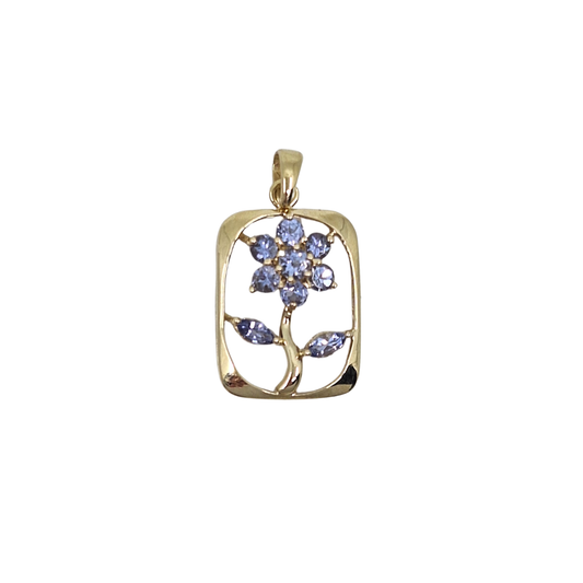 9ct Yellow Gold Tanzanite Pendant