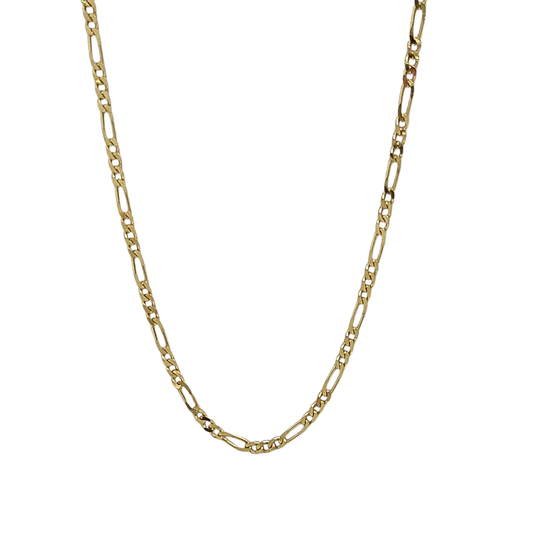 9ct Yellow Gold Figaro Chain 24"