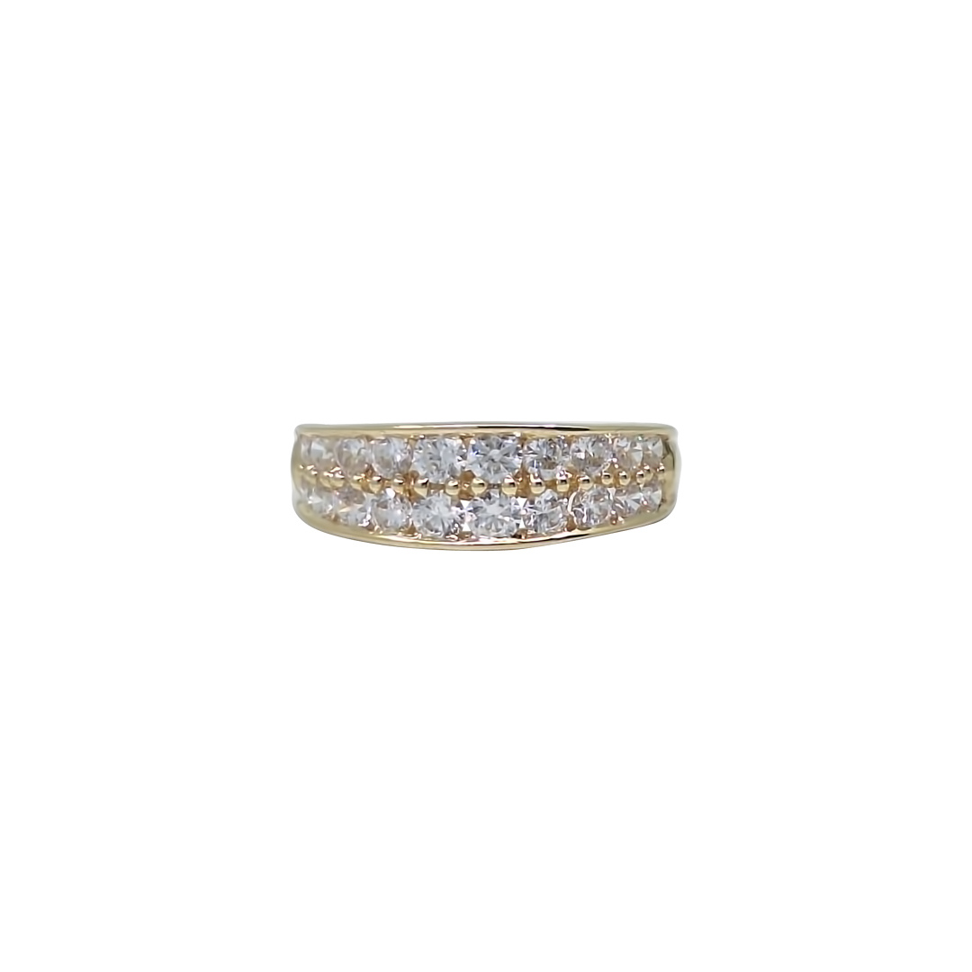 9ct Yellow Gold CZ Band Ring