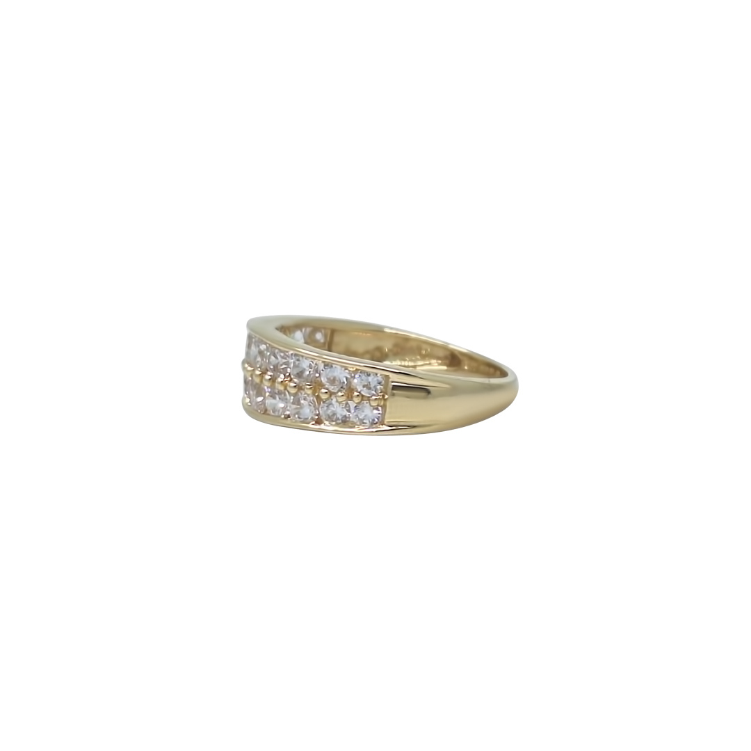 9ct Yellow Gold CZ Band Ring