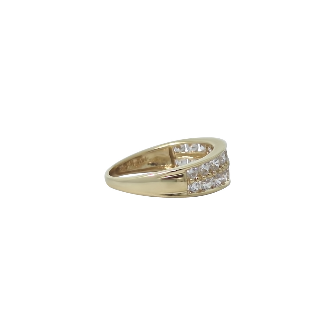 9ct Yellow Gold CZ Band Ring