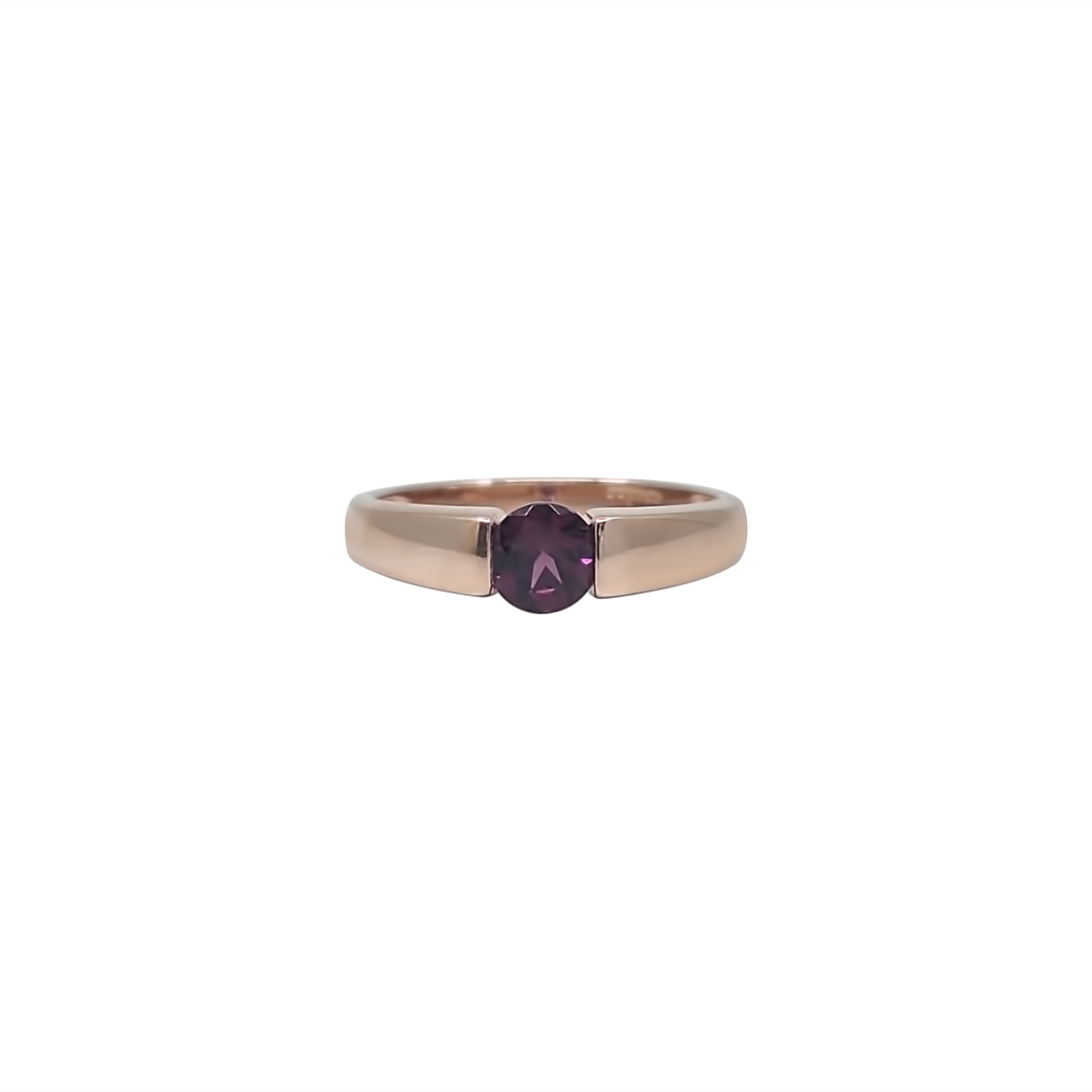 9ct Rose Gold Purple Stone Ring