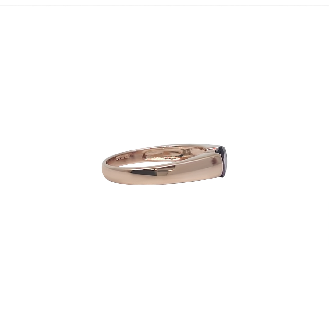 9ct Rose Gold Purple Stone Ring