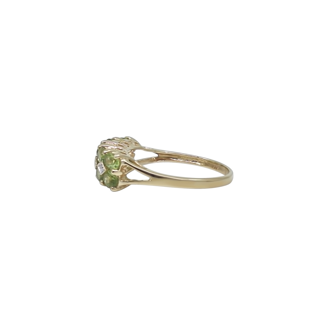 9ct Yellow Gold peridot Band Ring