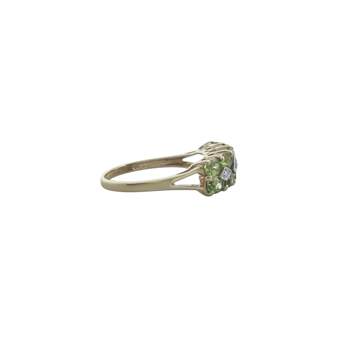 9ct Yellow Gold peridot Band Ring