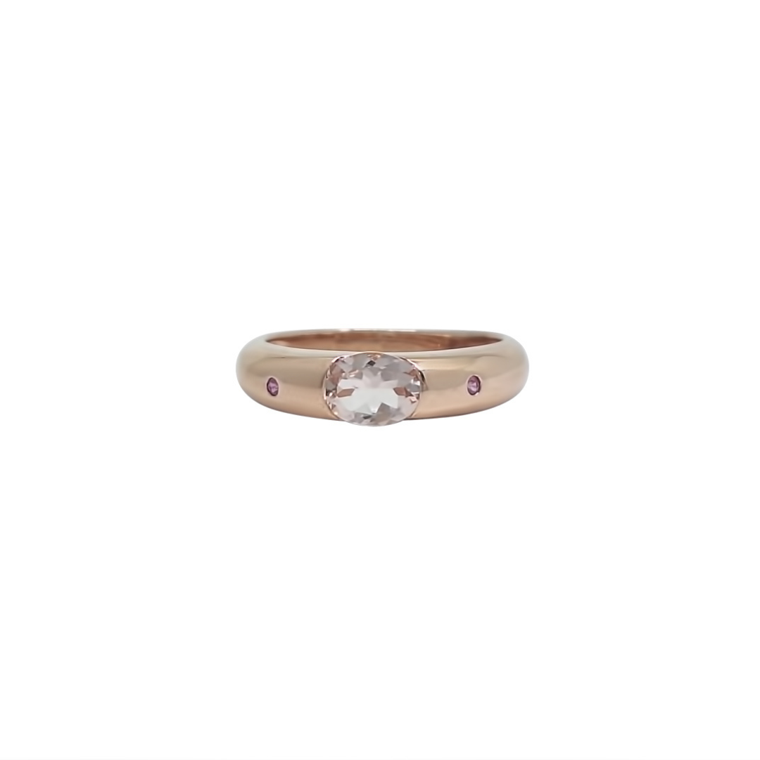 9ct Rose Gold Quartz Gemstone Ring