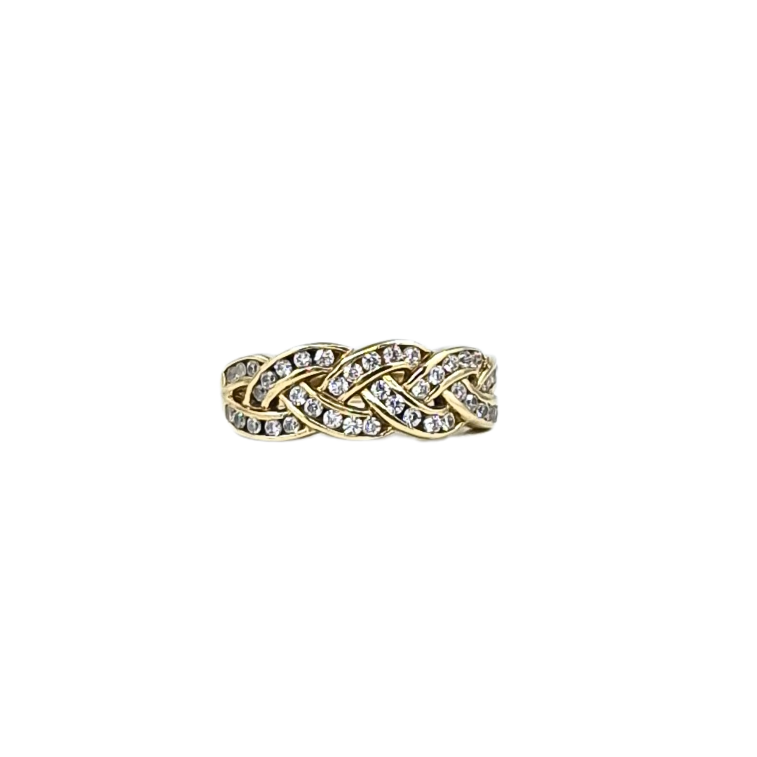 9ct Yellow Gold CZ Band Ring