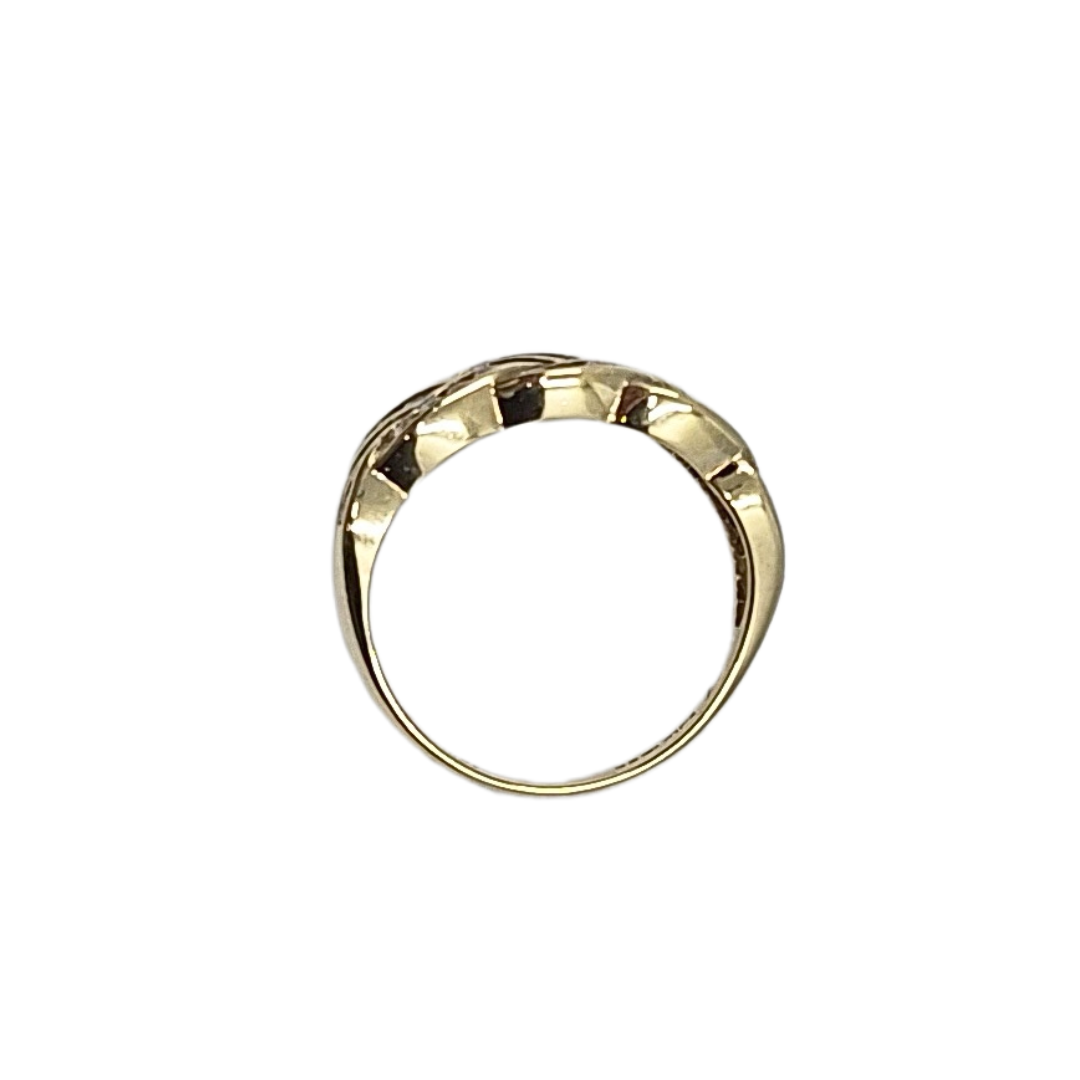 9ct Yellow Gold CZ Band Ring