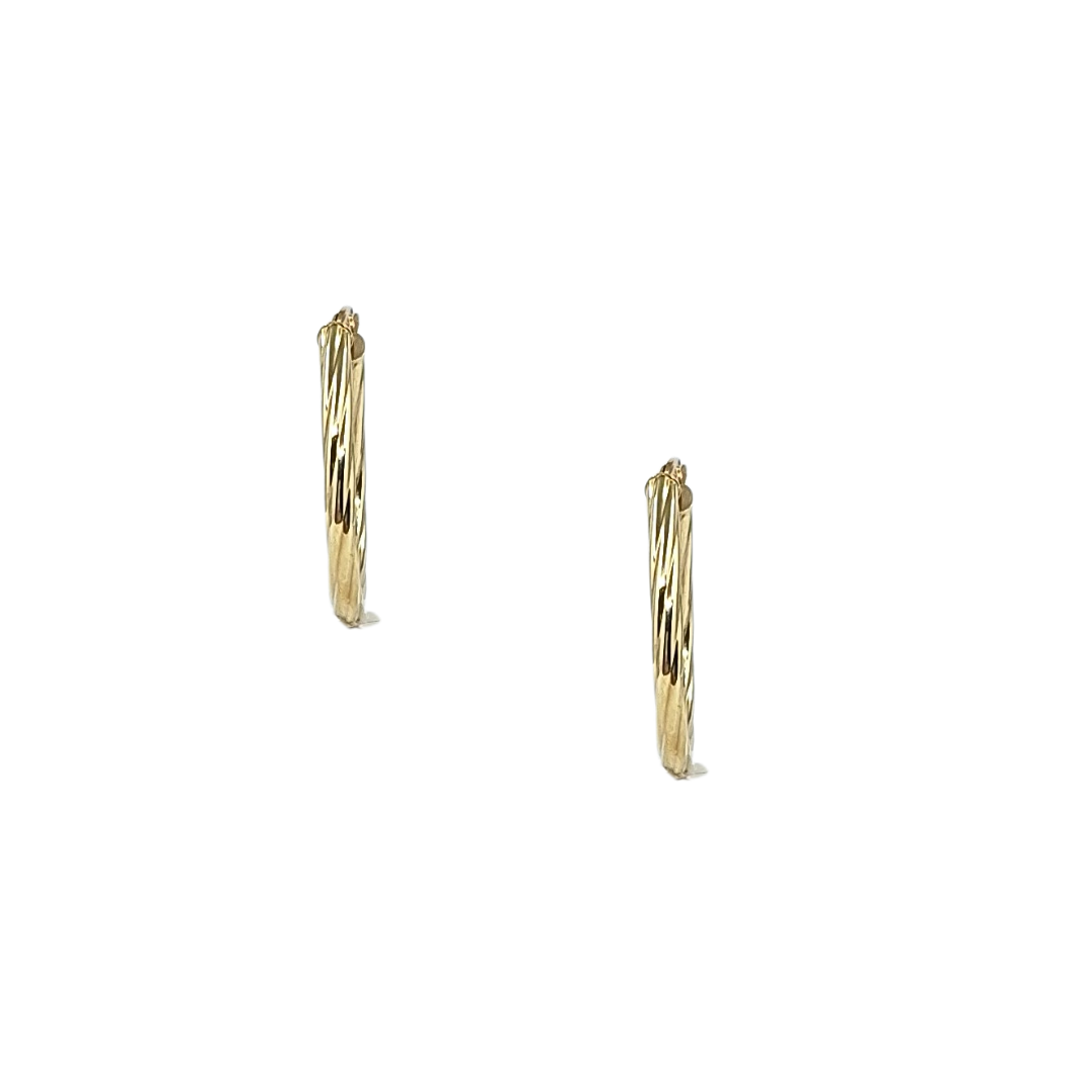 9ct Yellow Gold Creole Earrings