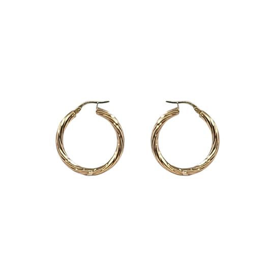 9ct Yellow Gold Creole Earrings