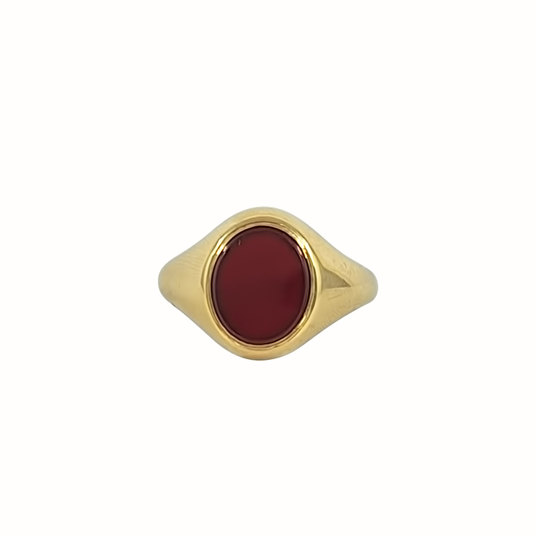 18ct Yellow Gold Oval Signet Ring