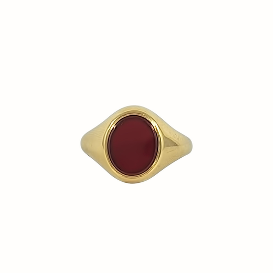 18ct Yellow Gold Oval Signet Ring