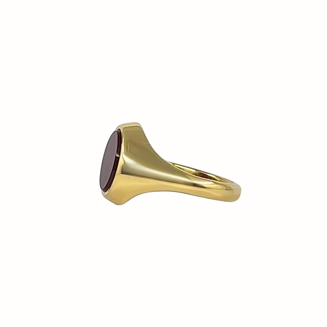 18ct Yellow Gold Oval Signet Ring