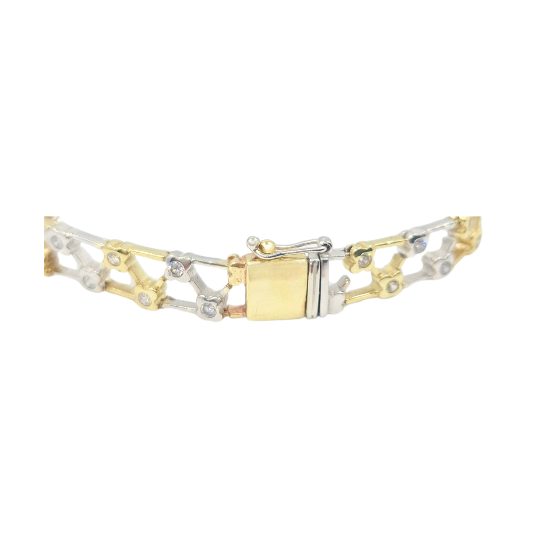 9ct Bi-colour Cubic Zirconia Bracelet