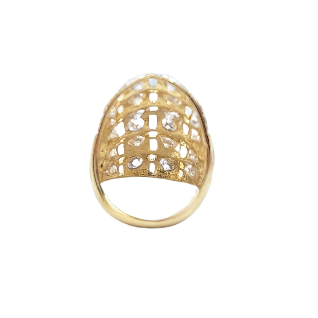 18ct Yellow Gold Cubic Zirconia Dress Ring