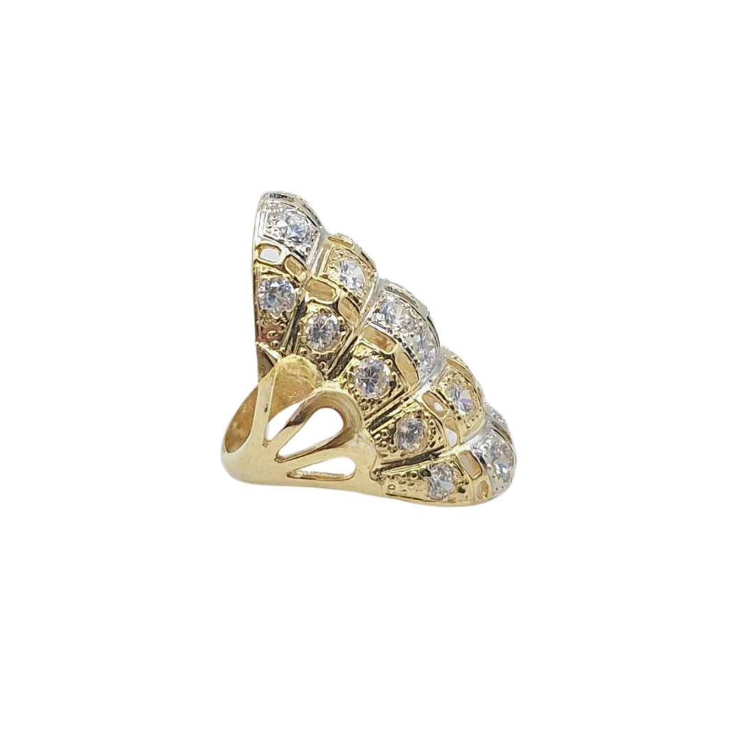 18ct Yellow Gold Cubic Zirconia Dress Ring