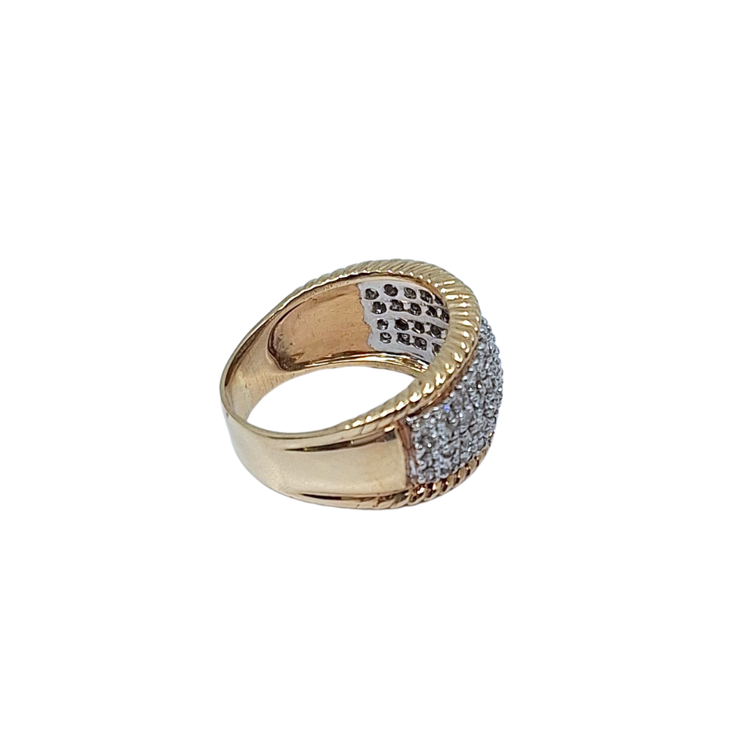 9ct Yellow Gold Diamond Fancy Band Ring