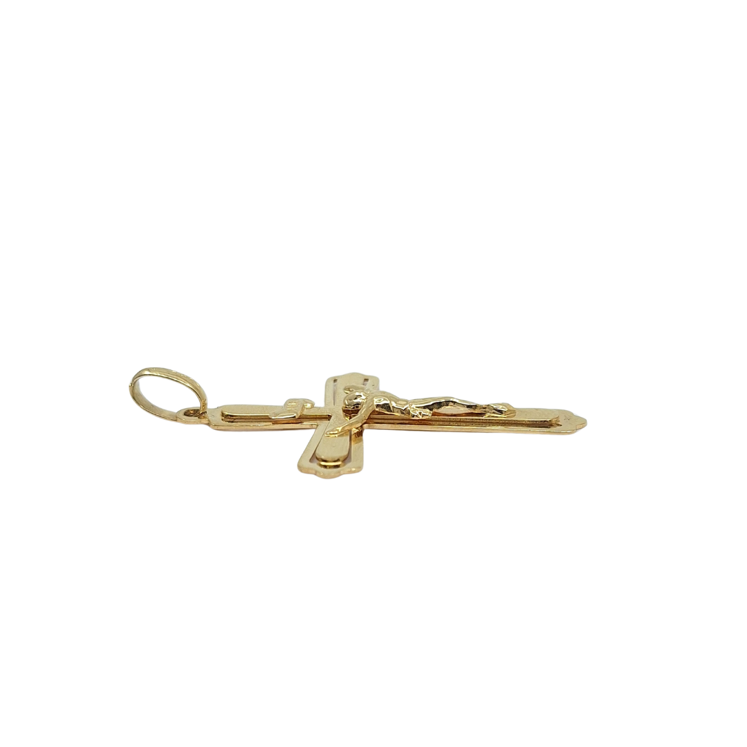 9ct Yellow Gold Crucifix